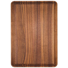 Load image into Gallery viewer, AZRHOM Small Walnut Wood Cutting Board for Kitchen Cheese Charcuterie Board (Gift Box) Multipurpose Reversible Butcher Block with Non-slip Mats, Handles and Juice Groove 12x8