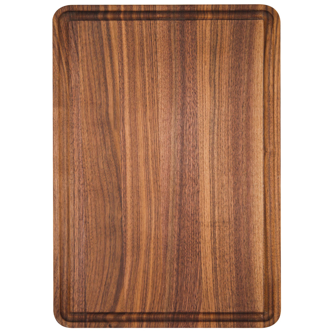 AZRHOM Small Walnut Wood Cutting Board for Kitchen Cheese Charcuterie Board (Gift Box) Multipurpose Reversible Butcher Block with Non-slip Mats, Handles and Juice Groove 12x8