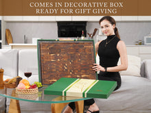 Load image into Gallery viewer, AZRHOM Extra Large Thick Acacia Wood End Grain Cutting Board 24x18x2 In, Wooden Butcher Block, Chopping Board For Kitchen with Juice Groove Handles Non-Slip Pats (Gift Box)