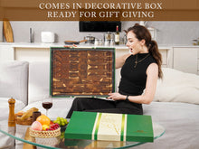 Load image into Gallery viewer, AZRHOM Extra Large Thick Acacia Wood End Grain Cutting Board 20x15x2 In, Wooden Butcher Block, Chopping Board For Kitchen with Juice Groove Handles Non-Slip Pats (Gift Box)