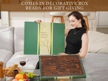 Load image into Gallery viewer, AZRHOM Extra Large Thick Walnut Wood End Grain Cutting Board 20x15x2 In, Wooden Butcher Block, Chopping Board For Kitchen with Juice Groove Handles Non-Slip Pats (Gift Box)