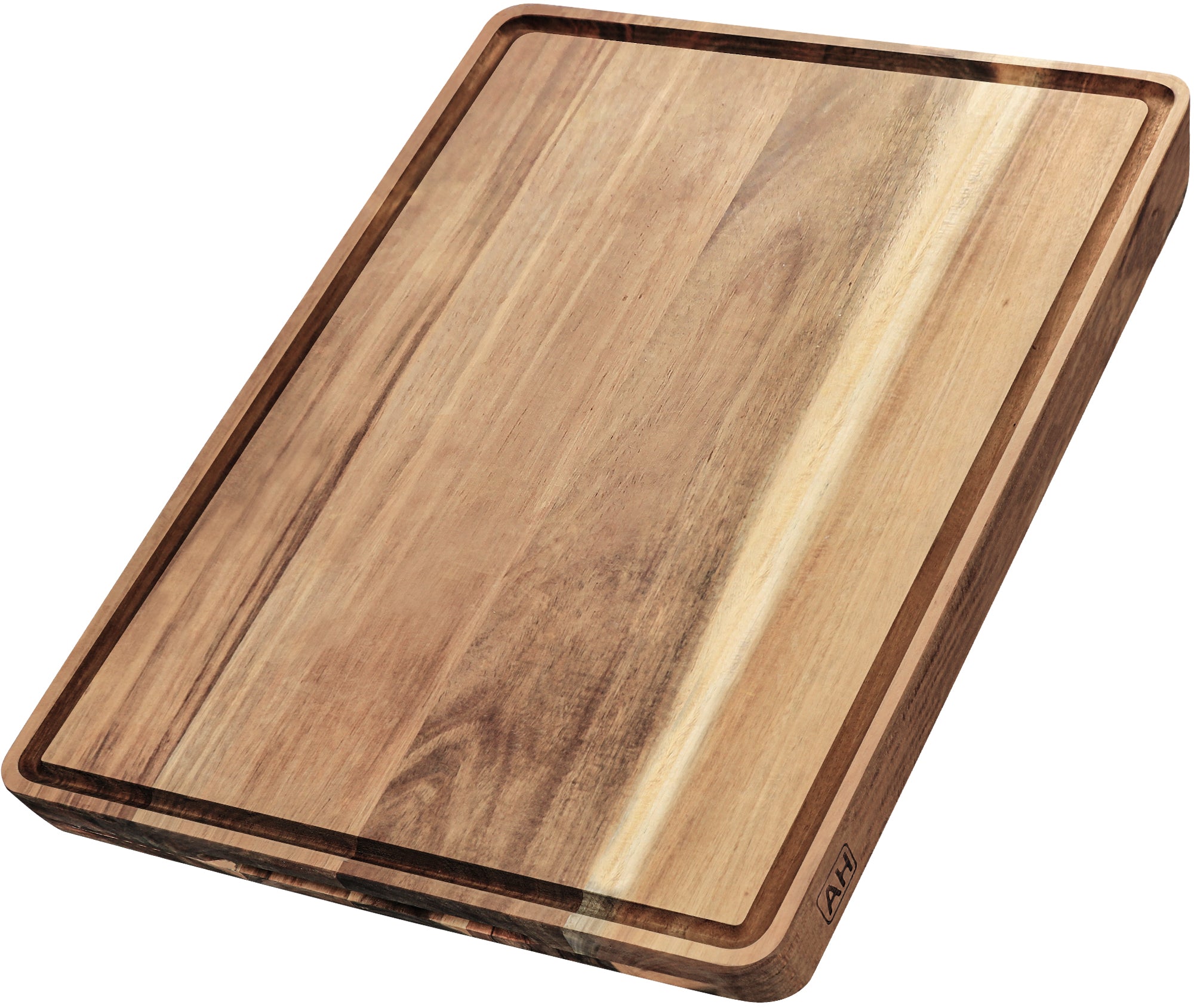 AZRHOM Extra Large Acacia Wood Cutting Board For Kitchen With