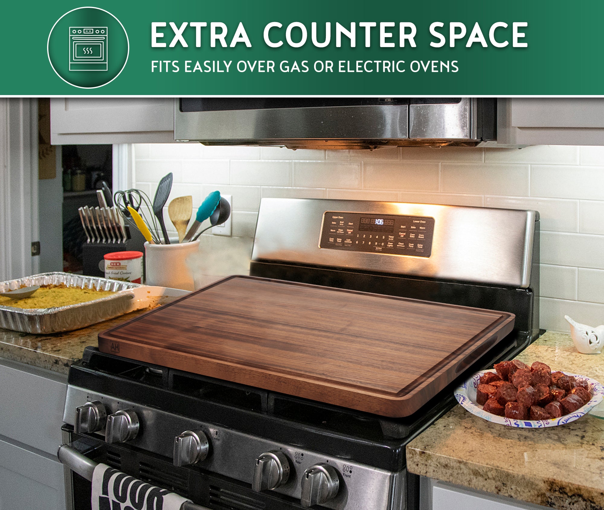 Extra Large Cutting Boards For Kitchen 24x18, Stove Top Cover