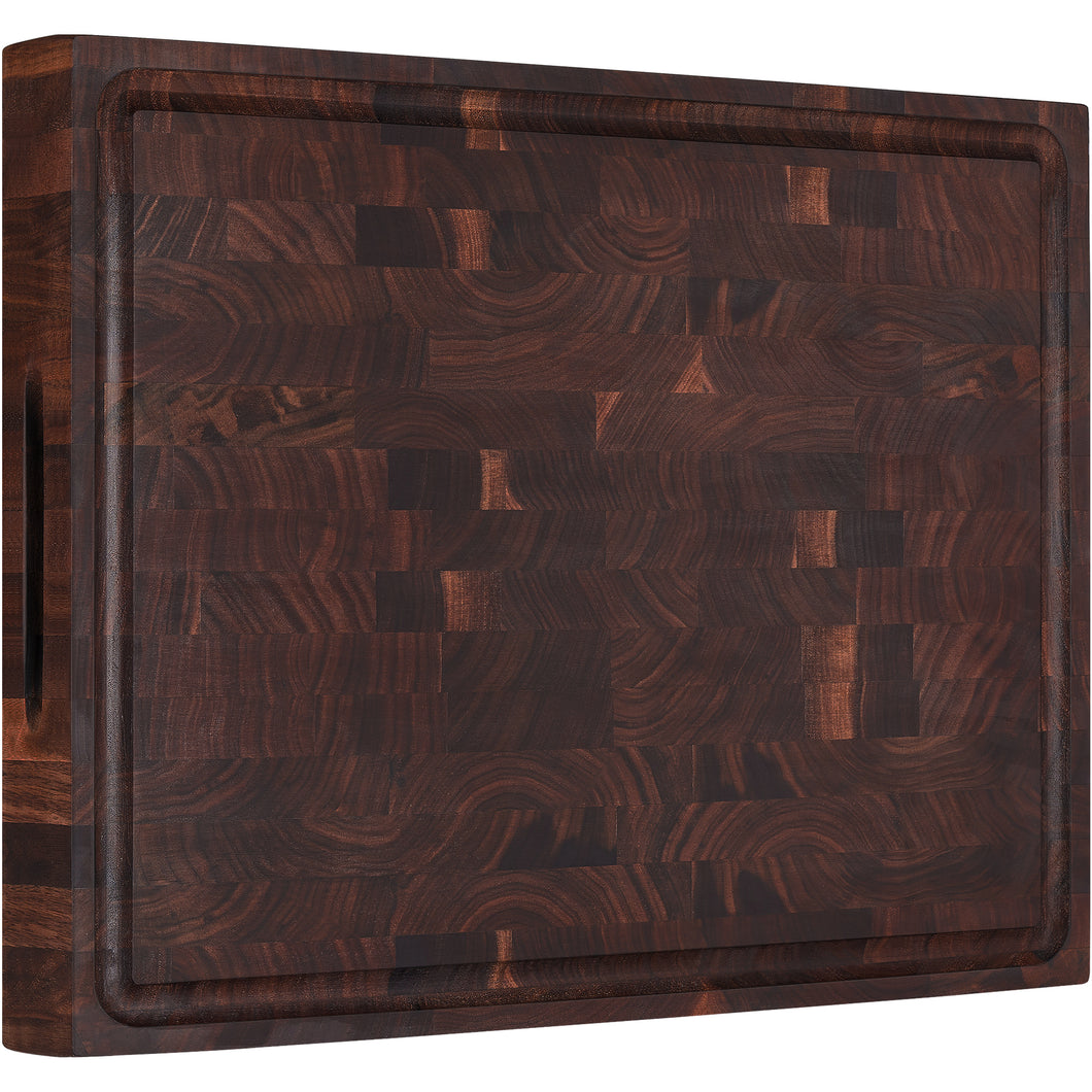 John Boos Block WAL-2317 Blended Walnut Wood Edge Grain Cutting Board with Feet, 23.75 Inches x 17 Inches x 1.5 Inches